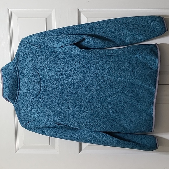 L.L.Bean quarter snap fleece sweatshirt size‎ small teal - Picture 2 of 12